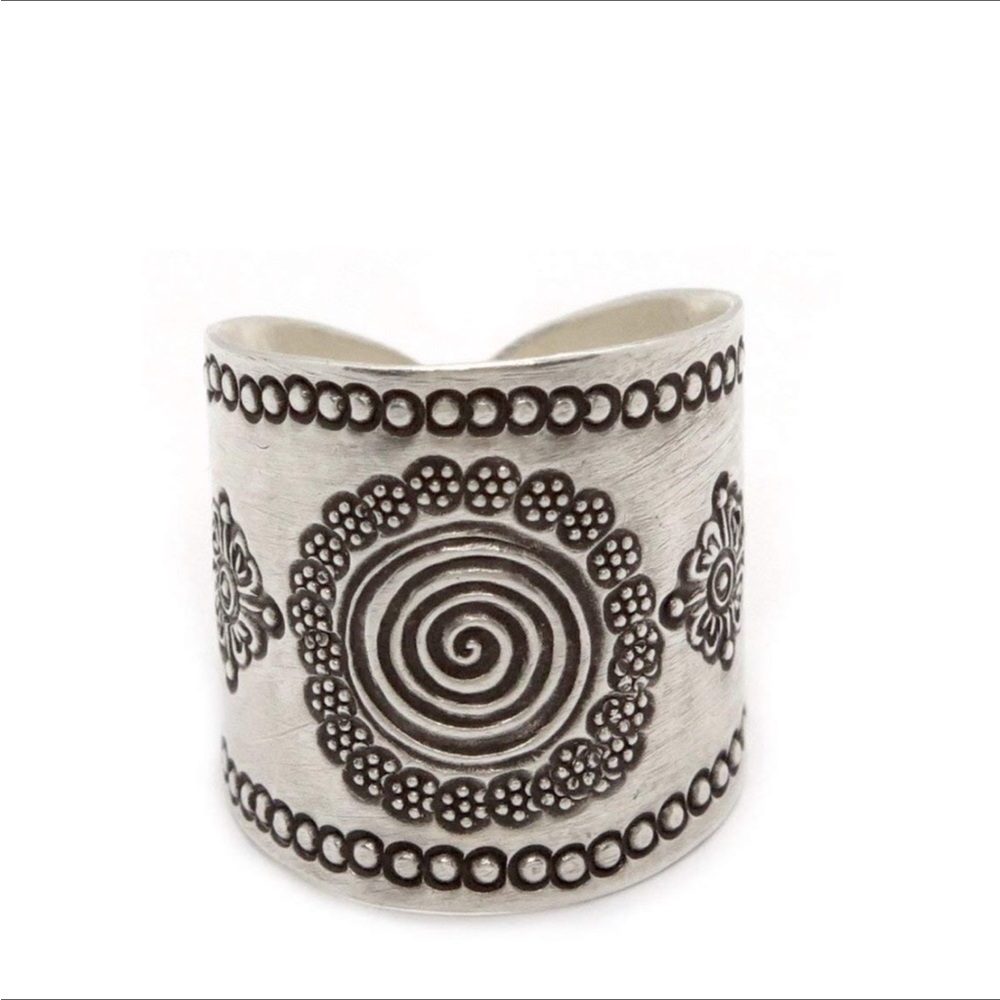 Maya Sun Ring Sterling Silver Adjustable - Picture 2 of 3